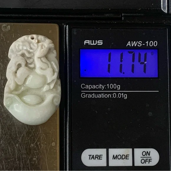 Chinese Zodiac Jade Horse Pendant Carved Stone Animal Amulet Lucky Talisman 1.4" - Picture 8 of 13